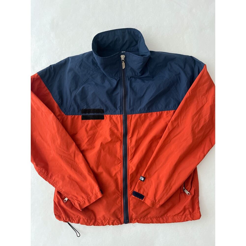 VTG The North Face Jacket Mens L Orange Blue Nylon Windbreaker Made USA 80s